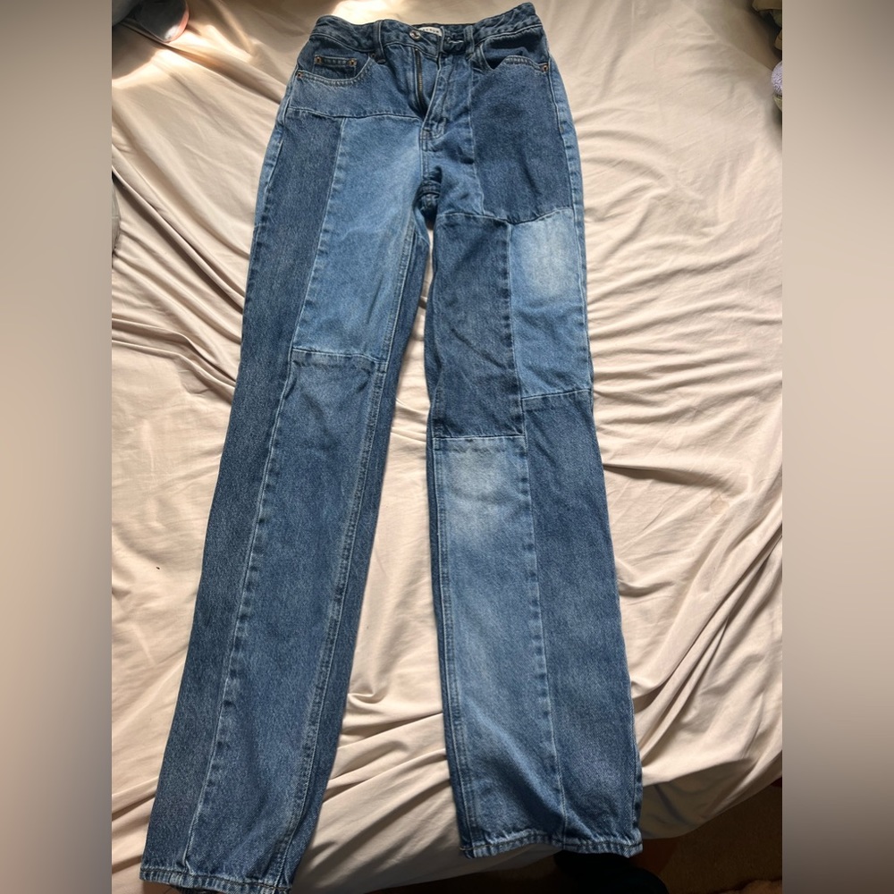 pacsun patchwork jeans